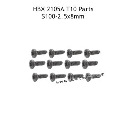 HBX 2105A T10 RC Car Parts BM2.5X8mm Pan Head Screws S100