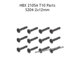 HBX 2105A T10 RC Car Parts KBHO2X12mm Countersunk Self Tapping Screws S204