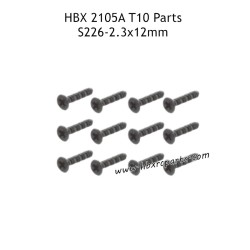 HBX 2105A T10 RC Car Parts KBHO2.3X12mm Countersunk Self Tapping Screws S226