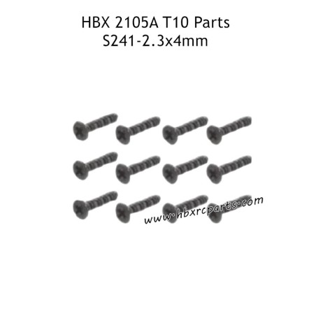 HBX 2105A T10 RC Car Parts KBHO2.3X4mm Countersunk Self Tapping Screws S241