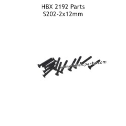 HBX 2192 RC Car Parts KBHO2X12mm Countersunk Tapping Screws S202