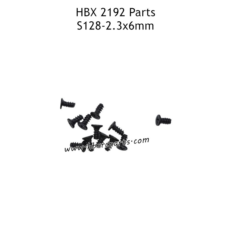 HBX 2192 RC Car Parts KBHO2.3X6mm Countersunk Tapping Screws S128 HBX 2192 RC Car Parts KBHO2.3X6mm Countersunk Tapping Screws S128