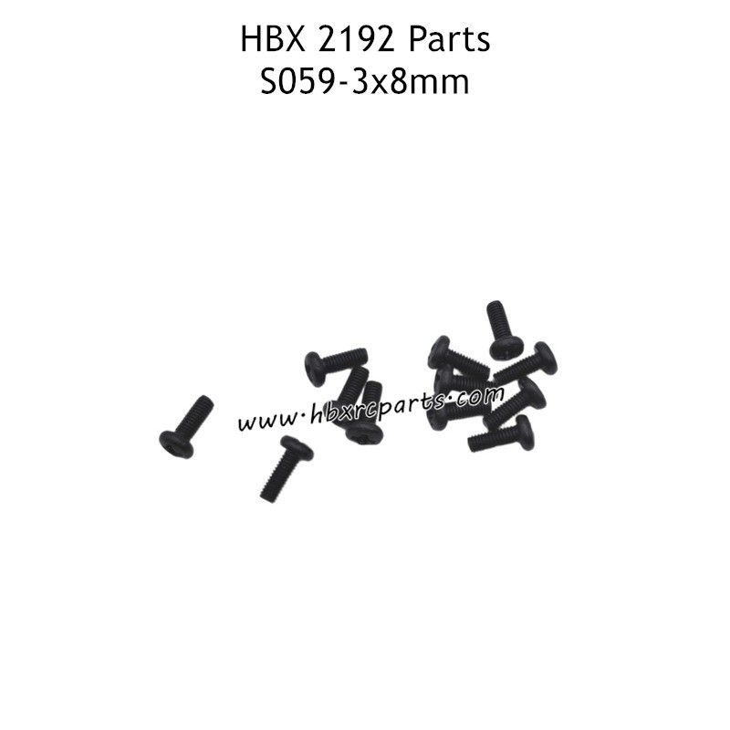 HBX 2192 RC Car Parts BMHO3X8mm Pan Head Screws S059 HBX 2192 RC Car Parts BMHO3X8mm Pan Head Screws S059