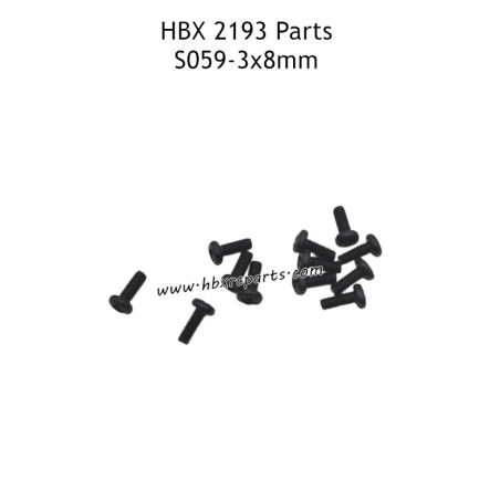 HAIBOXING HBX 2193 Parts BMHO3X8mm Pan Head Screws S059