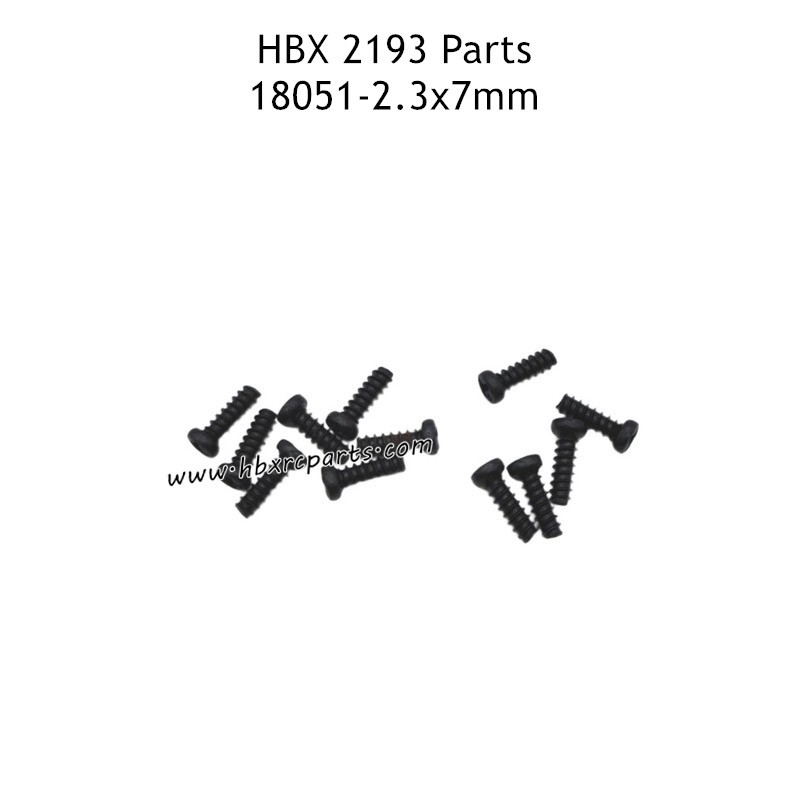 HAIBOXING HBX 2193 Parts PBHO2.3X7mm Pan Head Tapping Screws 18051 HAIBOXING HBX 2193 Parts PBHO2.3X7mm Pan Head Tapping Screws 18051
