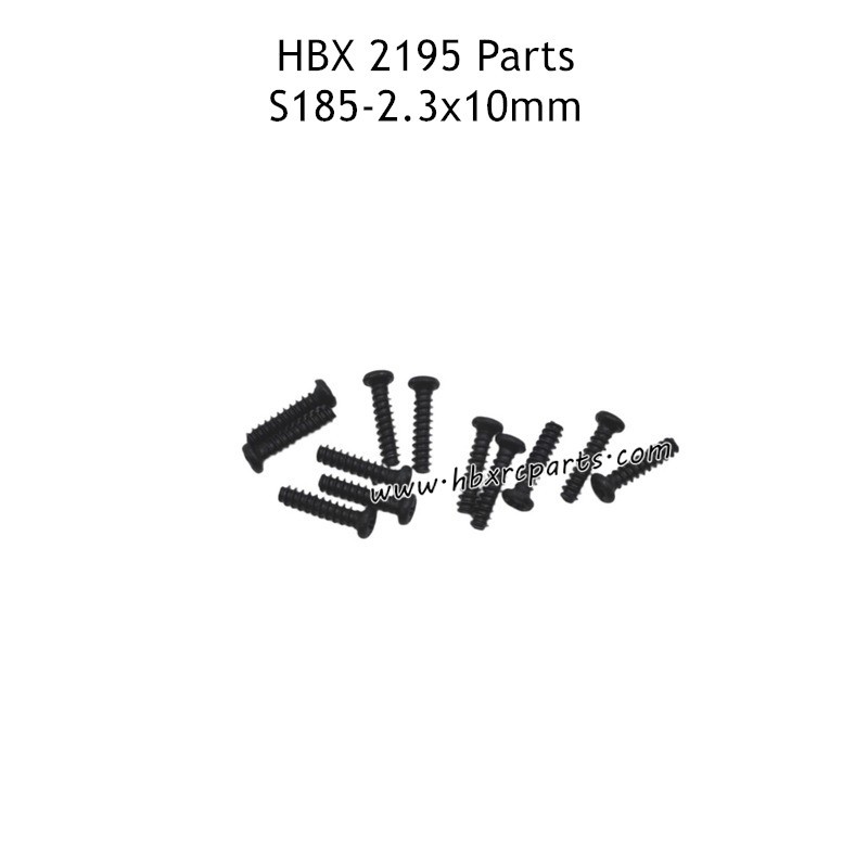 HBX 2195 Parts PBHO2.3X10mm Pan Head Tapping Screws S185 HBX 2195 Parts PBHO2.3X10mm Pan Head Tapping Screws S185