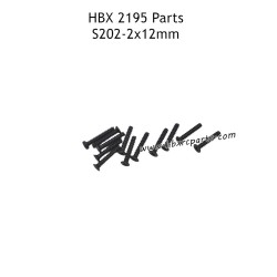 HBX 2195 Parts KBHO2X12mm Countersunk Tapping Screws S202