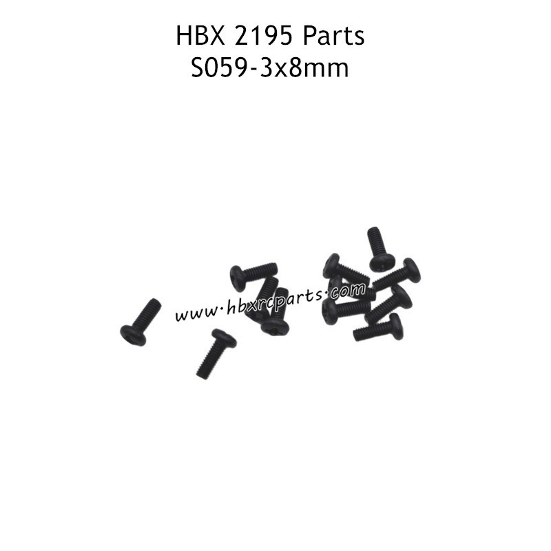 HBX 2195 Parts BMHO3X8mm Pan Head Screws S059 HBX 2195 Parts BMHO3X8mm Pan Head Screws S059