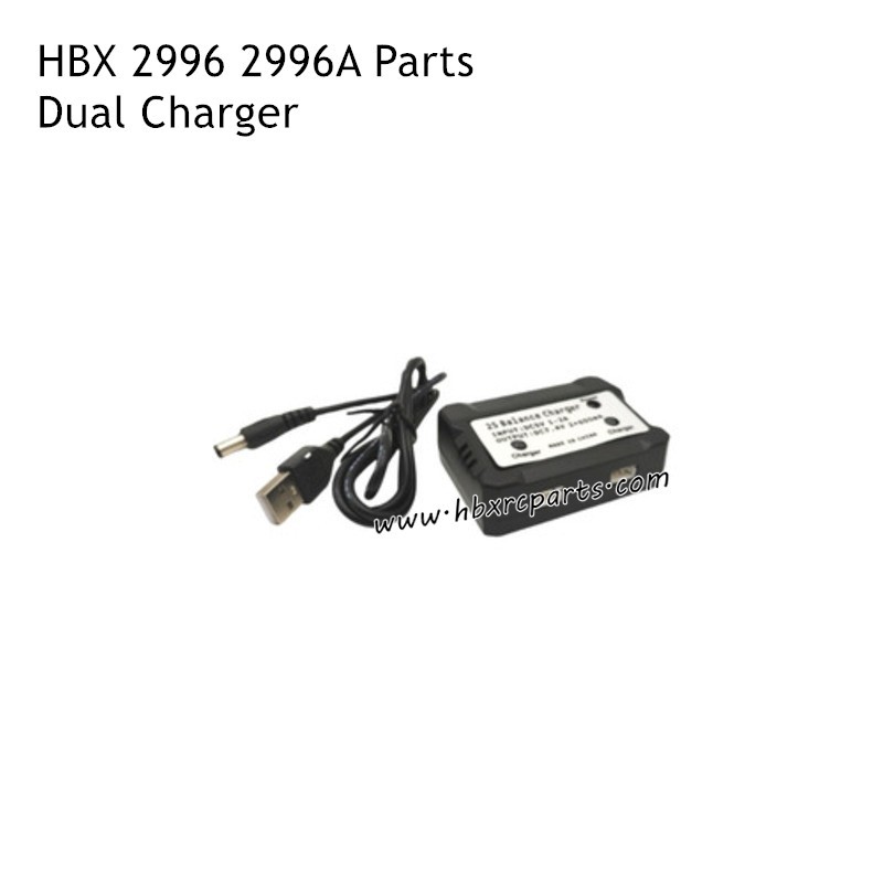 HAIBOXING HBX 2996 2996A RC Car Parts 7.4V Dual Battery Charger HAIBOXING HBX 2996 2996A RC Car Parts 7.4V Dual Battery Charger