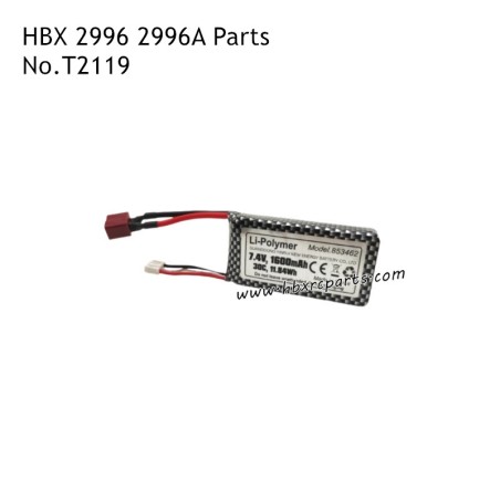 HAIBOXING HBX 2996 2996A Parts 7.4V 1600mAH Battery T2119
