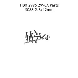 HAIBOXING HBX 2996 2996A Parts 2.6X12MM Countersunk Self Tapping Screws S088