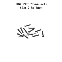 HAIBOXING HBX 2996 2996A Parts 2.3X12mm Countersunk Self Tapping Screws S226