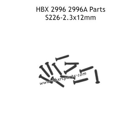 HAIBOXING HBX 2996 2996A Parts 2.3X12mm Countersunk Self Tapping Screws S226