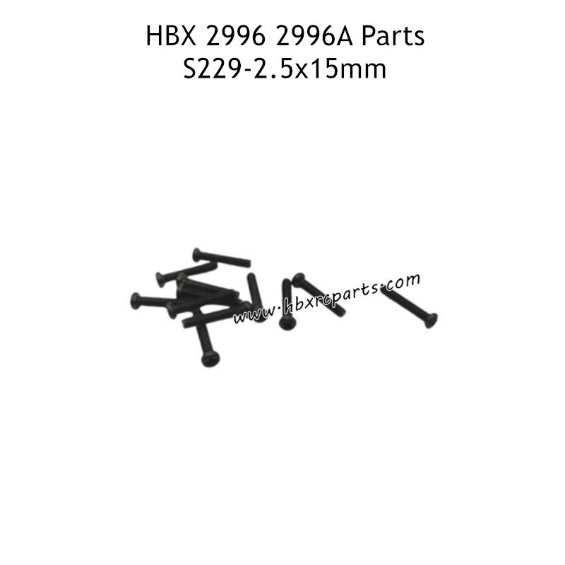 HAIBOXING HBX 2996 2996A Parts PMHO2.5X15mm Pan Head Self Tapping Screws S229 HAIBOXING HBX 2996 2996A Parts PMHO2.5X15mm Pan Head Self Tapping Screws S229