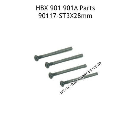 HBX 901A Parts ST3X28mm Front and Rear Upper Suspension Arm Hinge Pins 90117