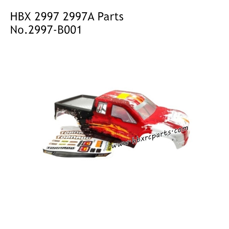 HAIBOXING HBX 2997 2997A High Speed RC Car Parts Car Shell Red HAIBOXING HBX 2997 2997A High Speed RC Car Parts Car Shell Red