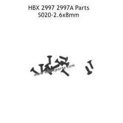 HAIBOXING HBX 2997 2997A Parts 2.6X8MM Countersunk Self Tapping Screws S020