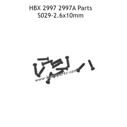 HAIBOXING HBX 2997 2997A Parts 2.6X10MM Pan Head Self Tapping Screws S029