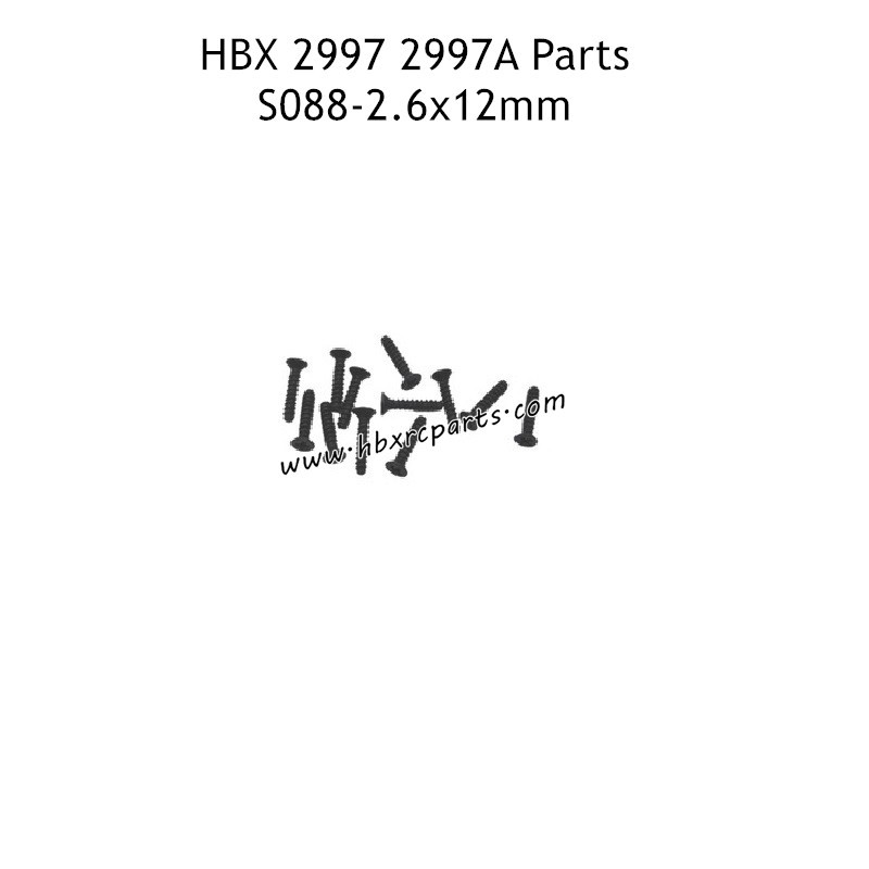 HAIBOXING HBX 2997 2997A Parts 2.6X12MM Countersunk Self Tapping Screws S088