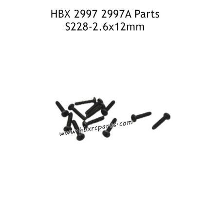 HAIBOXING HBX 2997 2997A Parts BBHO2.6X12mm Pan Head Self Tapping Screws S228