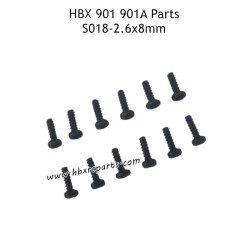 HAIBOXING HBX 901A RC Car Parts 2.6X8mm Round Head Self Tapping Screws S018
