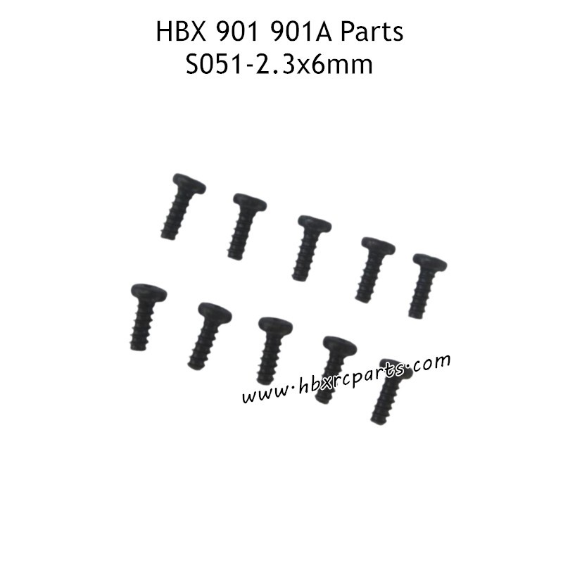 HAIBOXING HBX 901A Parts 2.3X6mm Round Head Self Tapping Screws S051 HAIBOXING HBX 901A Parts 2.3X6mm Round Head Self Tapping Screws S051