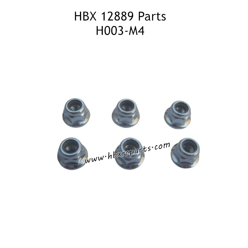 HAIBOXING HBX 12889 RC Truck Parts M4 Flange Lock Nut H003 HAIBOXING HBX 12889 RC Truck Parts M4 Flange Lock Nut H003