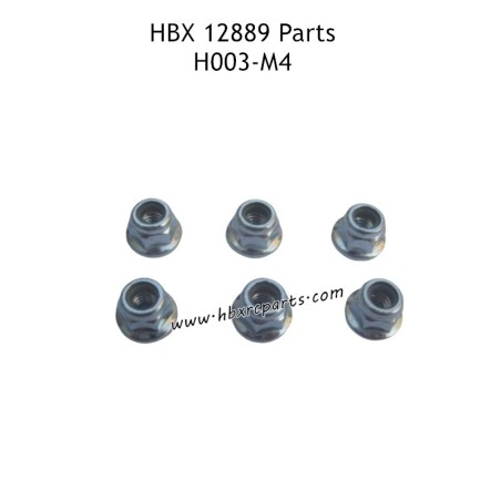HAIBOXING HBX 12889 RC Truck Parts M4 Flange Lock Nut H003