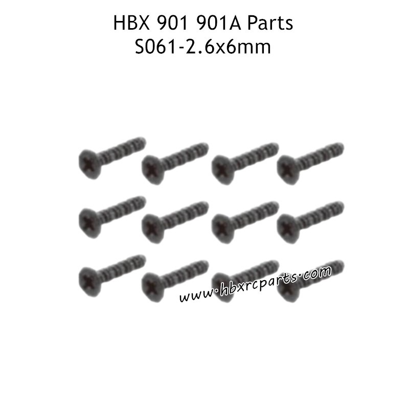 HAIBOXING HBX 901A Parts KBHO2.6X6mm Screws S061 HAIBOXING HBX 901A Parts KBHO2.6X6mm Screws S061