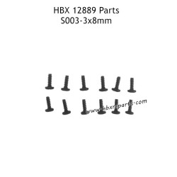 HAIBOXING HBX 12889 RC Truck Parts 3X8mm Round Head Self Tapping Screws S003