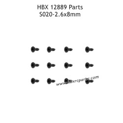 HAIBOXING HBX 12889 RC Truck Parts 2.6X8mm Countersunk Self Tapping Screws S020