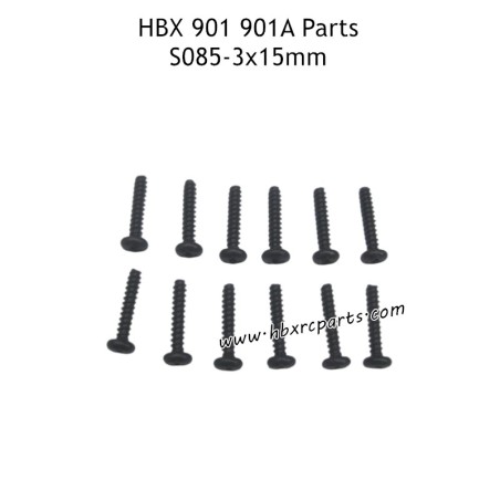 HAIBOXING HBX 901A Parts 3X15mm Round Head Self Tapping Screws S085