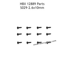 HAIBOXING HBX 12889 RC Truck Parts 2.6X10mm Round Head Self Tapping Screws S029