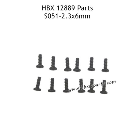 HAIBOXING HBX 12889 RC Truck Parts 2.3X6mm Round Head Self Tapping Screws S051