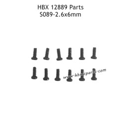 HAIBOXING HBX 12889 RC Truck Parts 2.6X6mm Round Head Self Tapping Screws S089