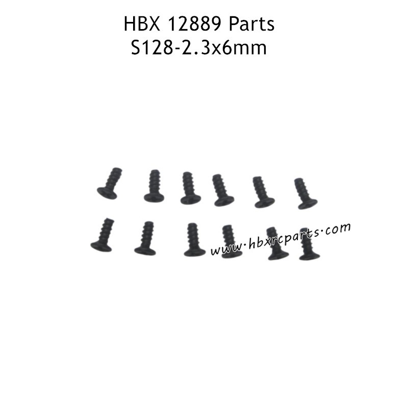 HAIBOXING HBX 12889 RC Truck Parts 2.3X6mm Countersunk Self Tapping Screws S128 HAIBOXING HBX 12889 RC Truck Parts 2.3X6mm Countersunk Self Tapping Screws S128