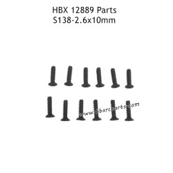 HAIBOXING HBX 12889 RC Truck Parts 2.6X10mm Countersunk Self Tapping Screw S138