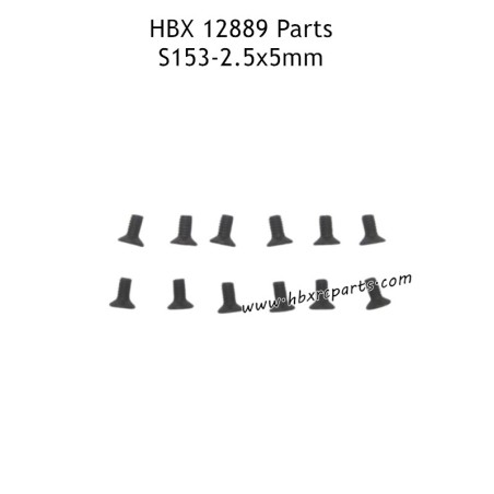 HAIBOXING HBX 12889 RC Truck Parts 2.5X5mm Countersunk Screws S153