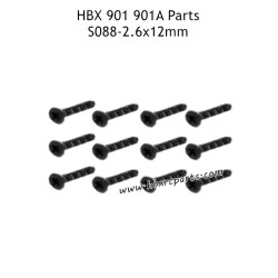 HAIBOXING HBX 901A Parts KBHO2.6x12mm Countersunk Self Tapping Screws S088