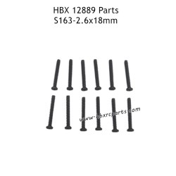 HAIBOXING HBX 12889 RC Truck Parts 2.6X18mm Round Head Self Tapping Screws S163