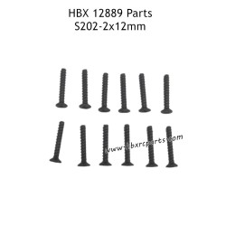 HAIBOXING HBX 12889 RC Truck Parts 2X12mm Countersunk Self Tapping Screws S202
