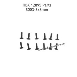 HAIBOXING HBX 12895 Parts 3X8MM Round Head Self Tapping Screw S003