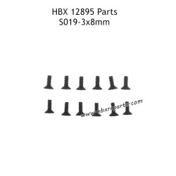 HAIBOXING HBX 12895 Parts 3X8MM Countersunk Self Tapping Screw S019