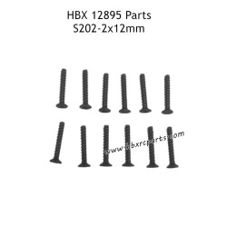 HAIBOXING HBX 12895 Parts 2X12mm Countersunk Self Tapping Screw S202