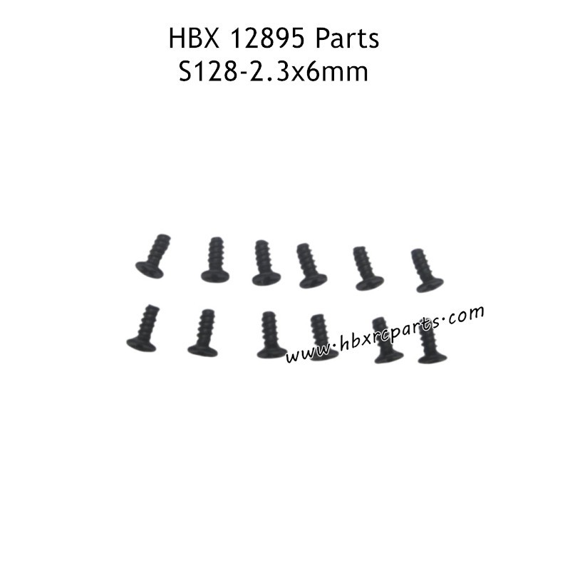 HAIBOXING HBX 12895 Parts 2.3X6mm Countersunk Self Tapping Screw S128 HAIBOXING HBX 12895 Parts 2.3X6mm Countersunk Self Tapping Screw S128