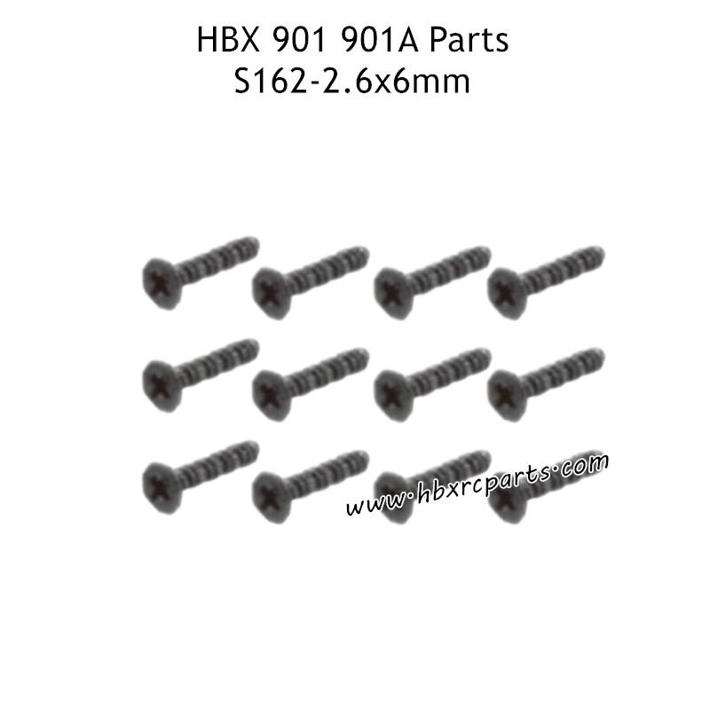 HAIBOXING HBX 901A Parts 2.6x6mm Screws S162 HAIBOXING HBX 901A Parts 2.6x6mm Screws S162