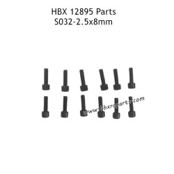 HAIBOXING HBX 12895 Parts 2.5X8MM Cap Head Screw S032