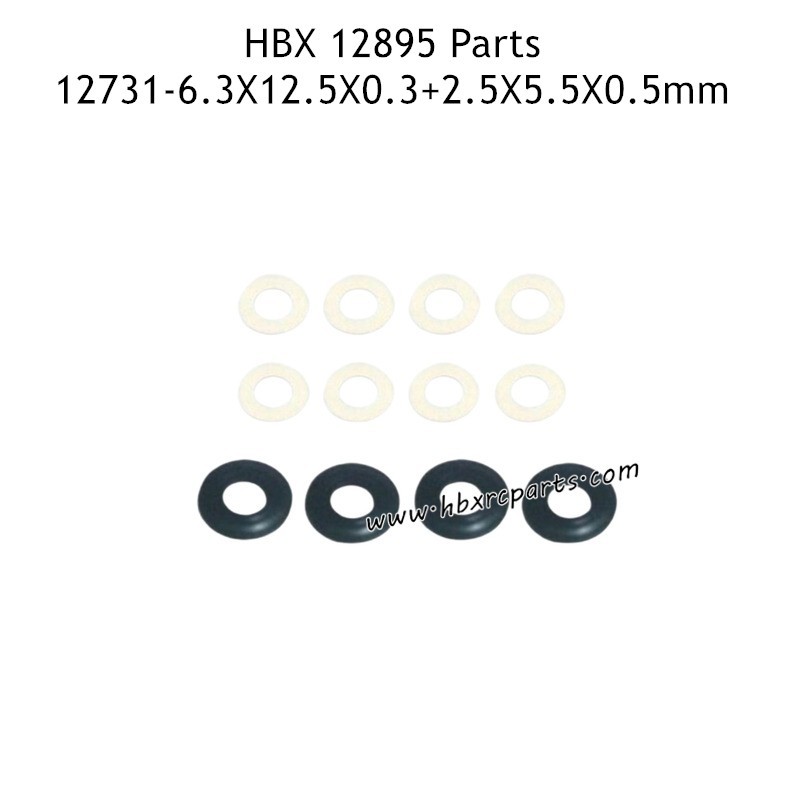 HBX 12895 Parts 6.3X12.5X0.3+2.5X5.5X0.5mm Shims Complete 12731 HBX 12895 Parts 6.3X12.5X0.3+2.5X5.5X0.5mm Shims Complete 12731