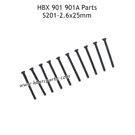 HAIBOXING HBX 901A Parts 2.6X25mm Round Head Self Tapping Screws S201