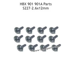 HAIBOXING HBX 901A Parts PWTHO2.6X12mm Flange Head Self Tapping Screws S227